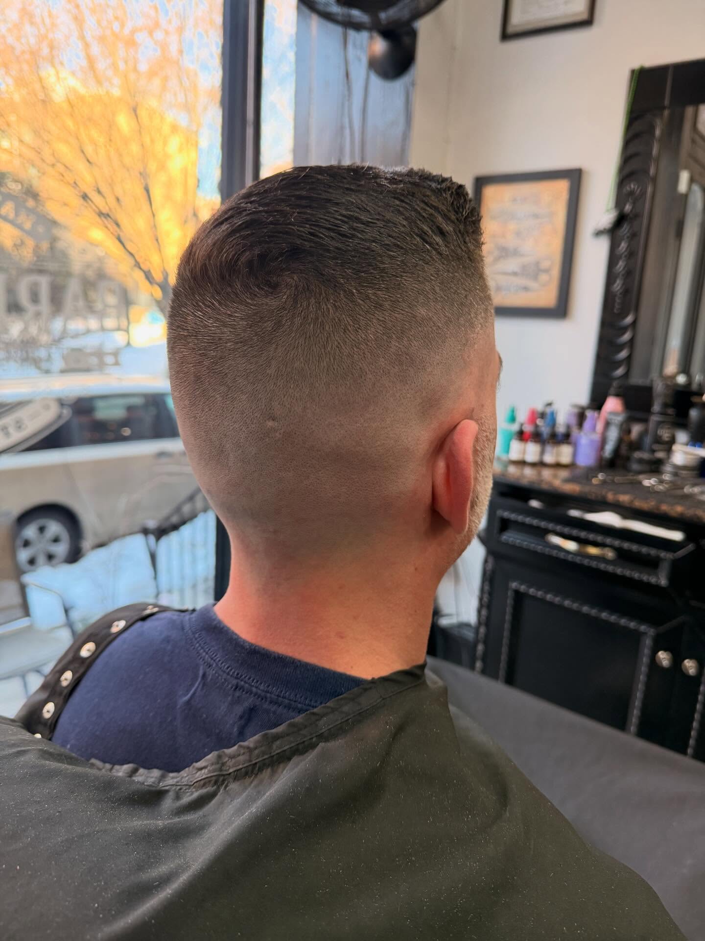 Finished cut, shop behind